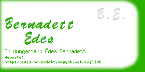 bernadett edes business card